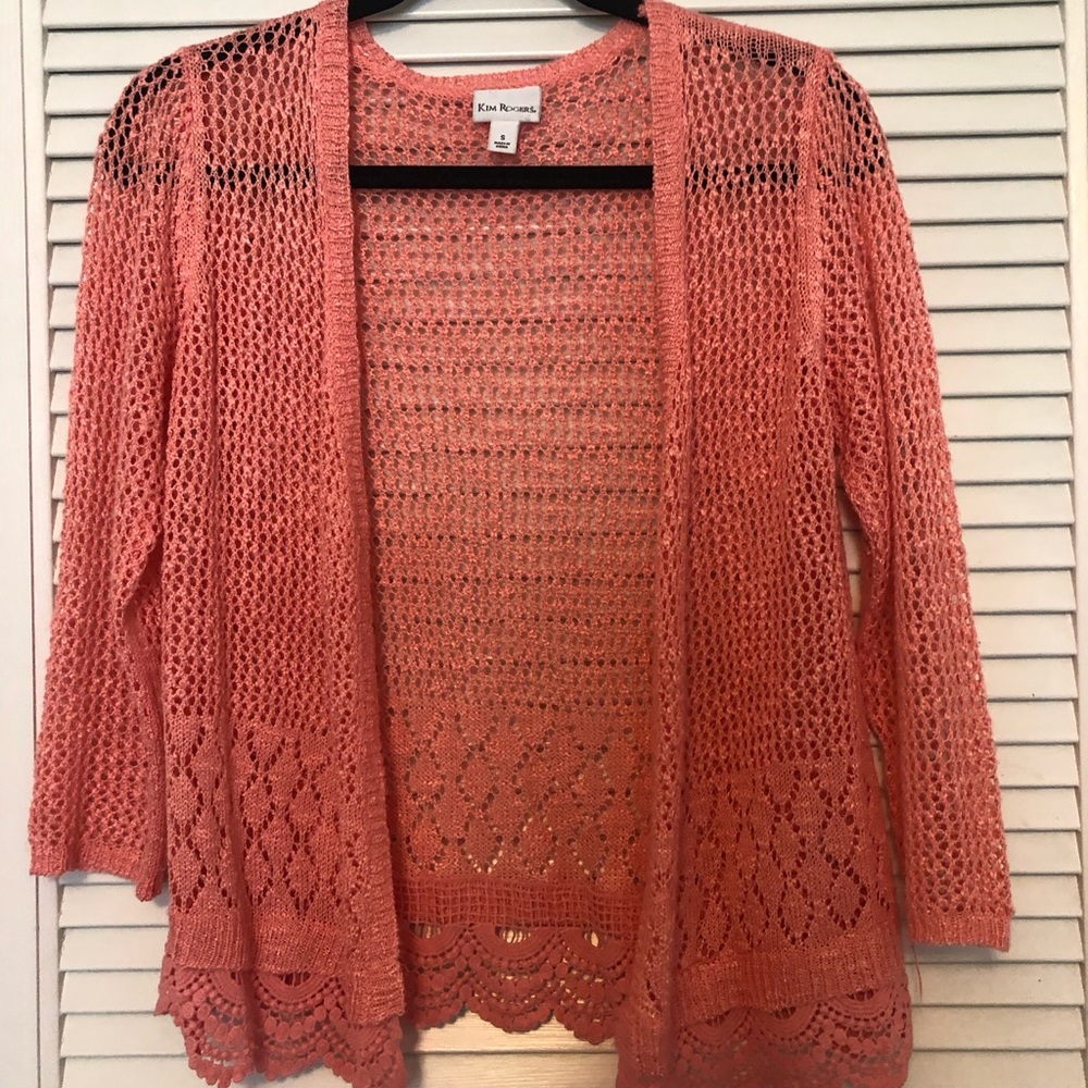 Kim Rogers summer lightweight open front cardigan